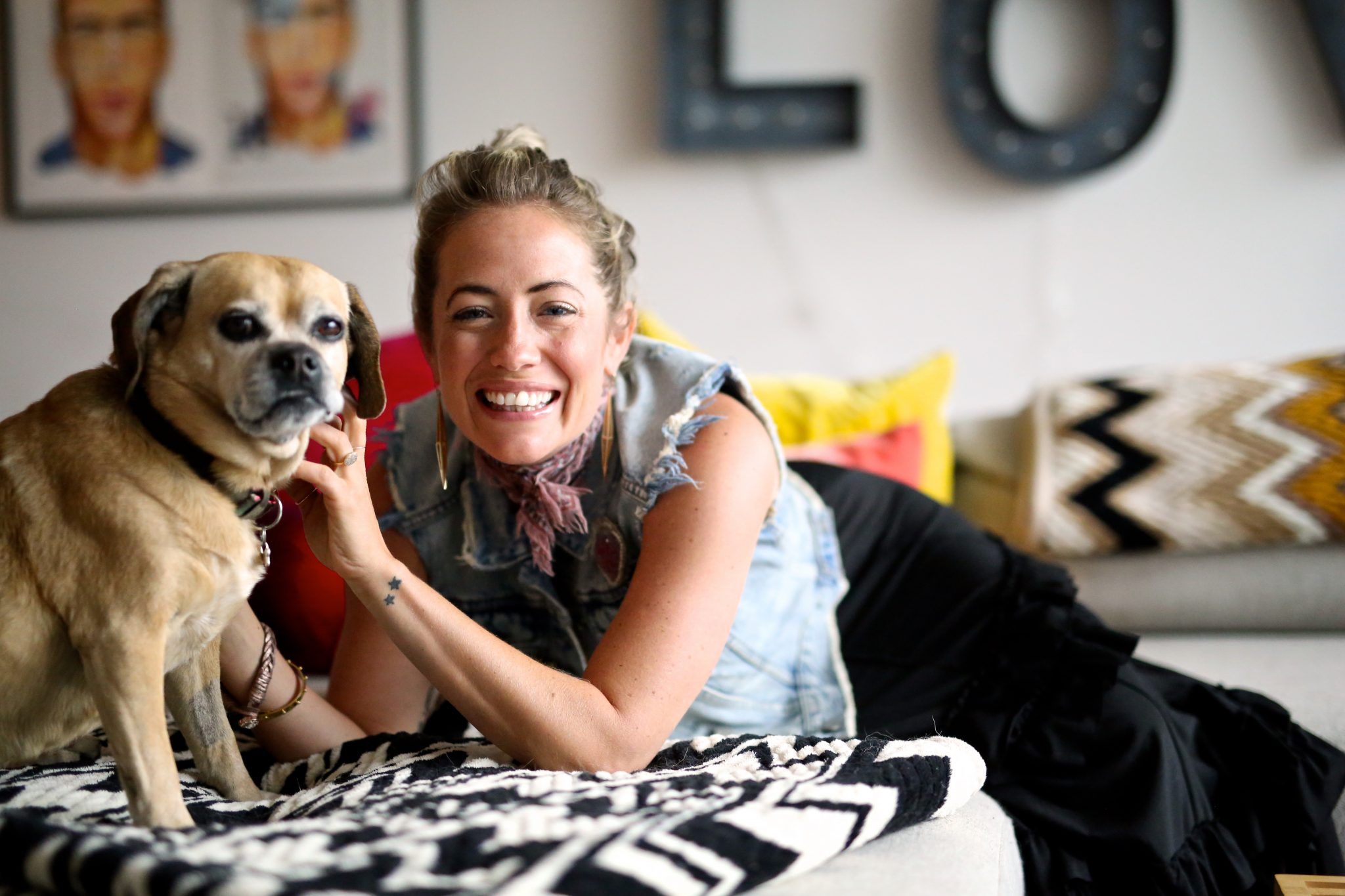 Kathryn Budig and her pup Ashi