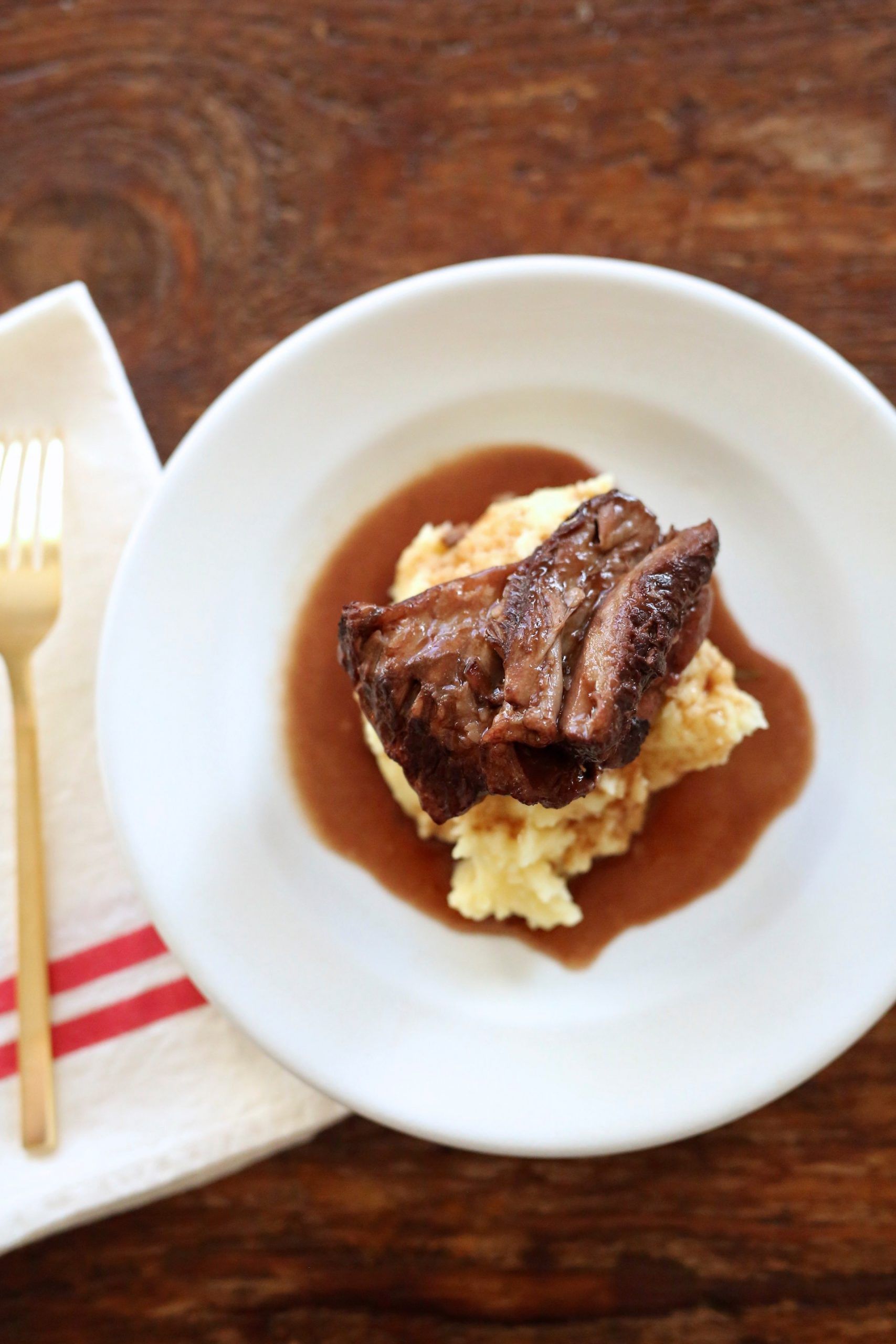 Braised Short Ribs over Mashed Potatoes