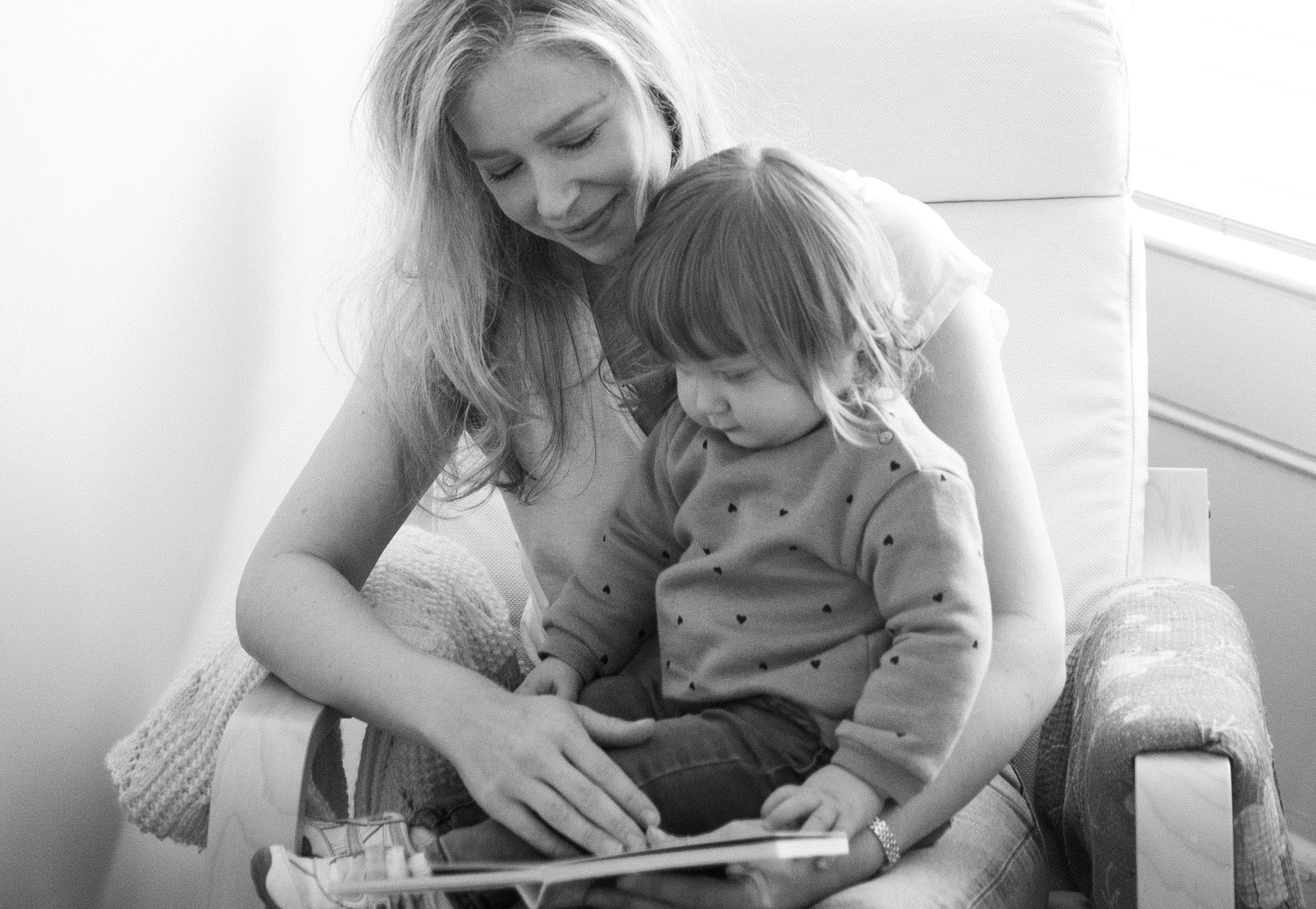 mother and child reading