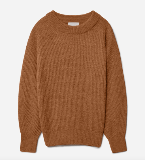 Crew sweater in dark copper