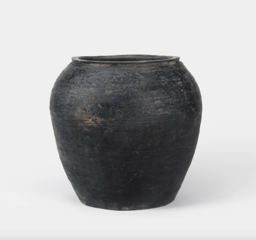 black clay pot