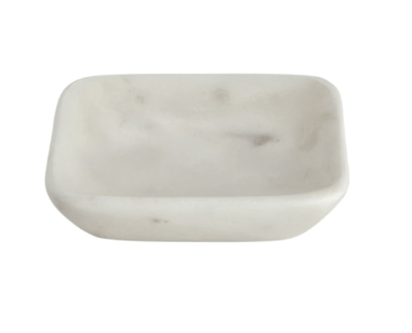 square marble soap dish