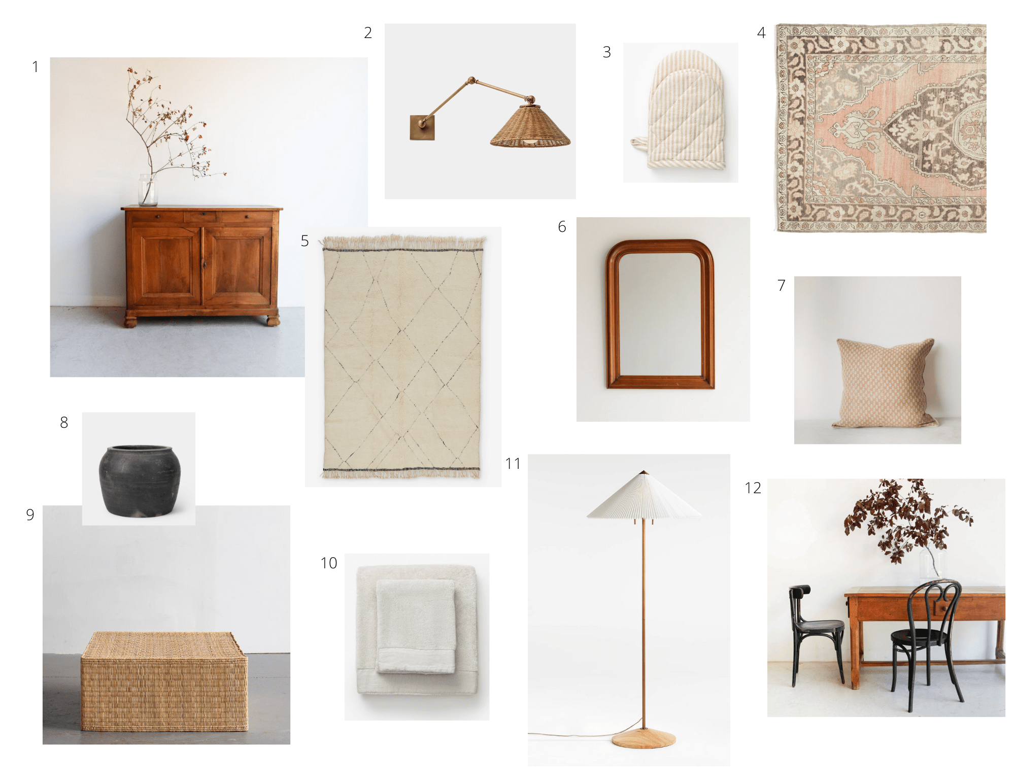collage of house wears and furniture for shopping