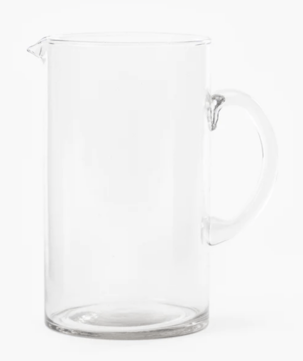 Glass pitcher with handle