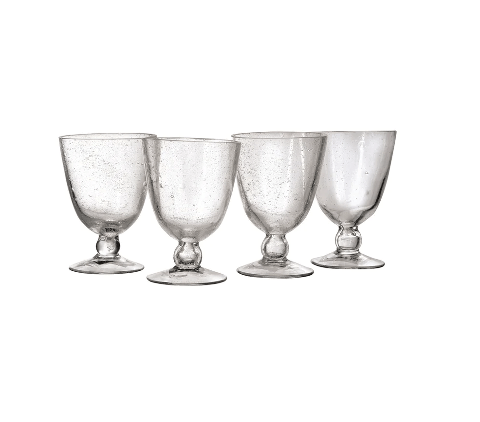 4 glass goblets