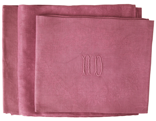 Pink dyed Fresh linen napkin