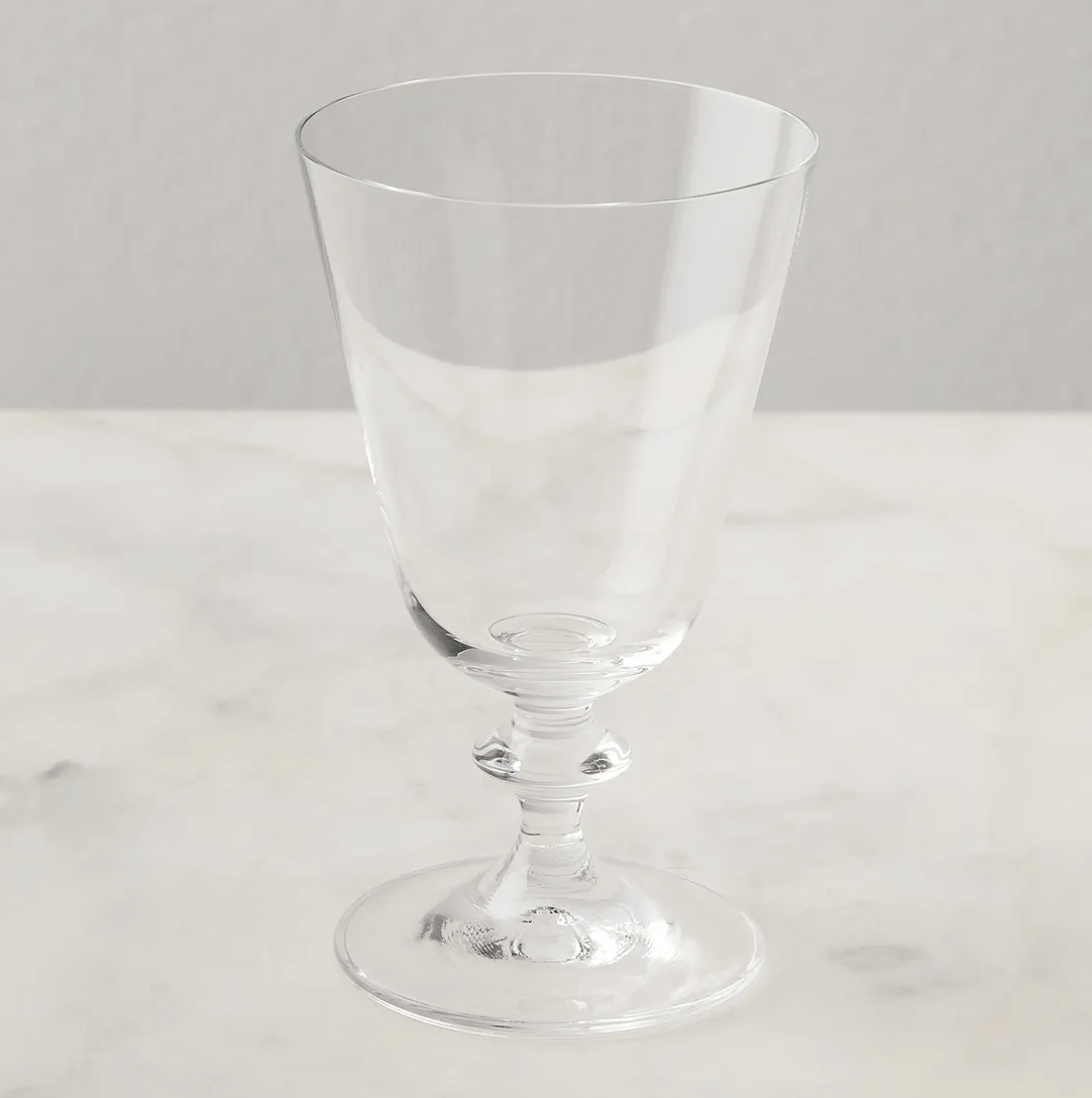goblet wine glass on marble counter
