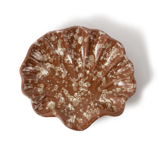 Splatter Coquillage Dish in terracotta color