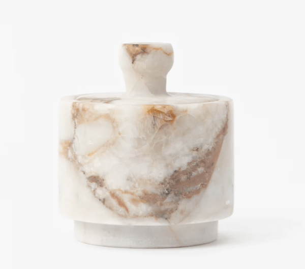 small marble jar with lid