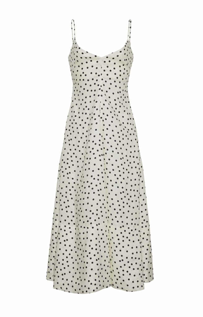 Mae Midi Dress in Burst Egret