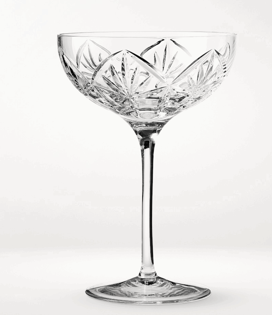 crystal champagne coupe