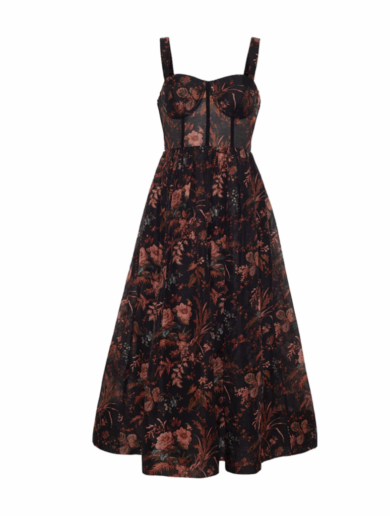 Phoebe Midi Dress in Pindell Black