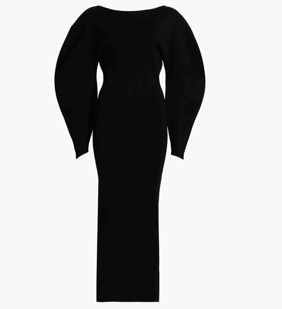 Black Knit Maxi Dress