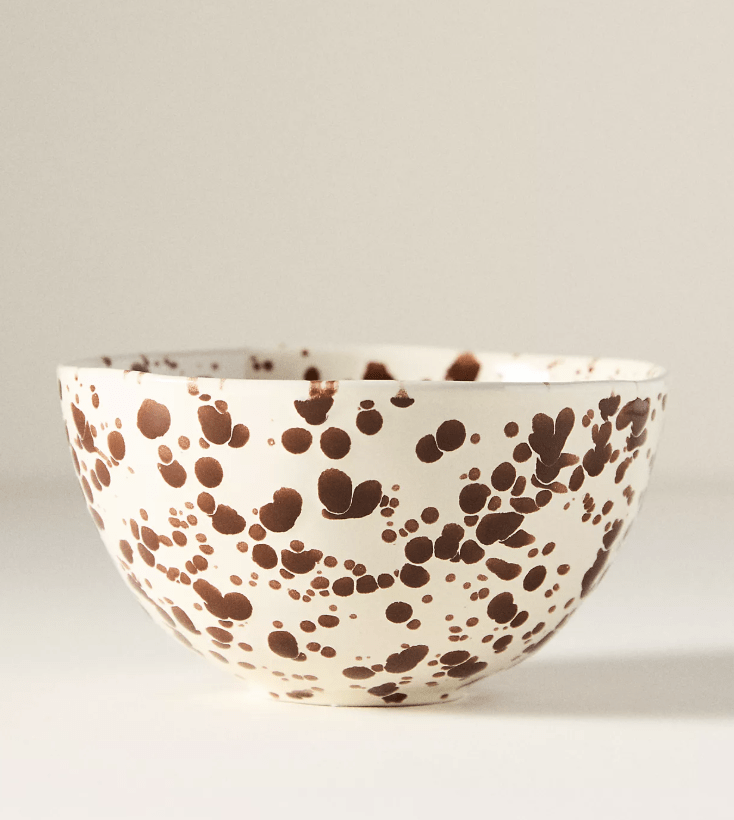 Splatter Portuguese Stoneware Cereal Bowl