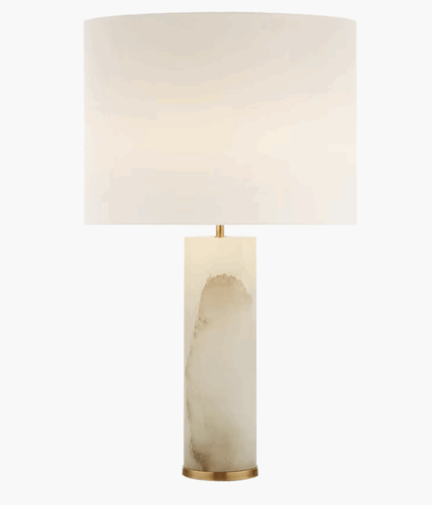 Alabaster Table Lamp with white shade